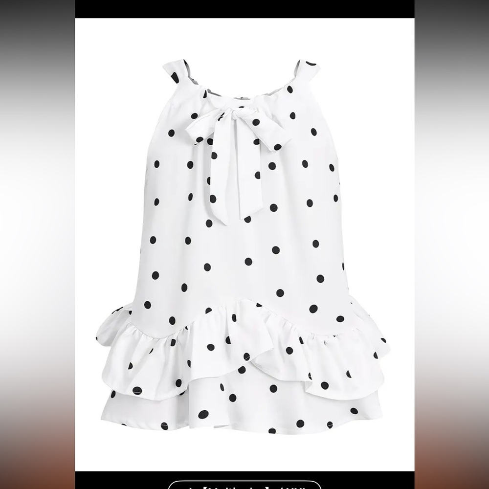 White Polka Dot Ruffle Dress